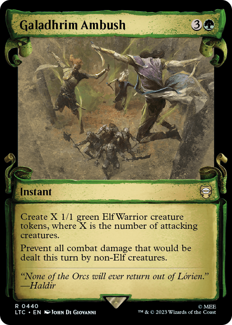 Galadhrim Ambush (Showcase Scrolls) (LTC-440) - Tales of Middle-earth Commander - Magic The Gathering