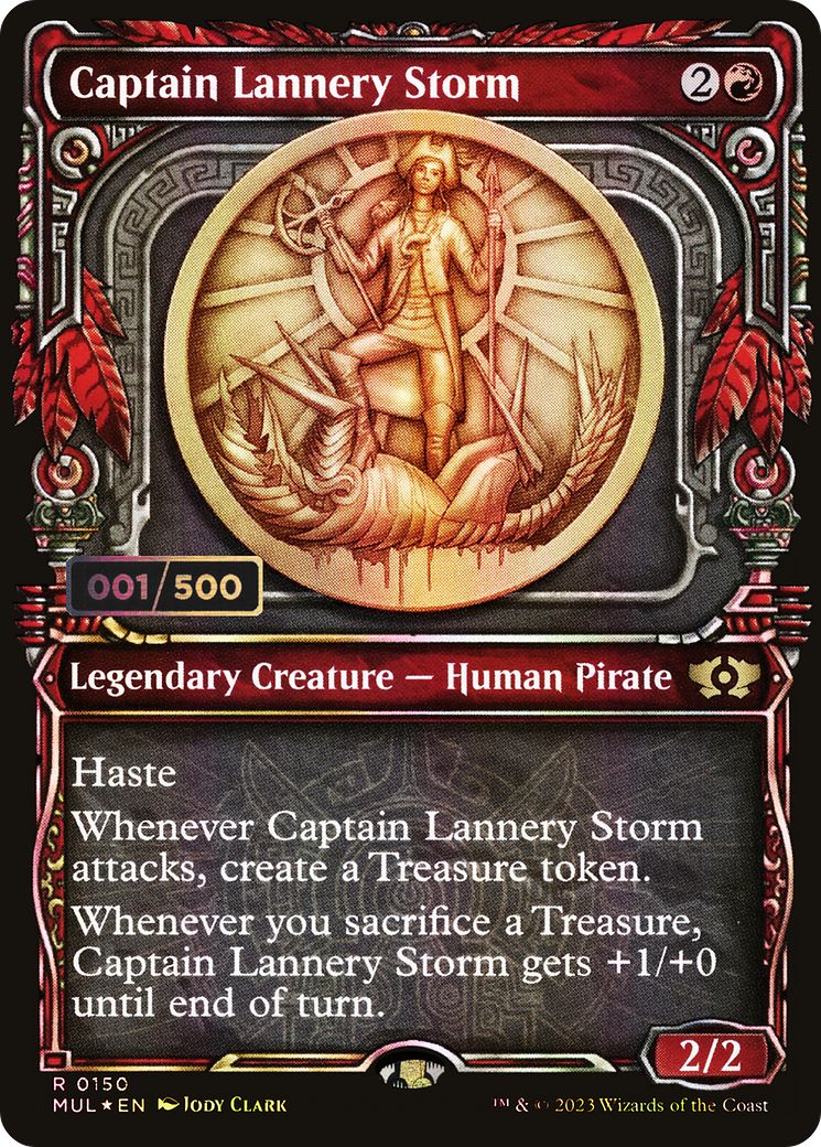 FOIL Captain Lannery Storm (Serial Numbered) (MUL-150) - Multiverse Legends - Magic The Gathering