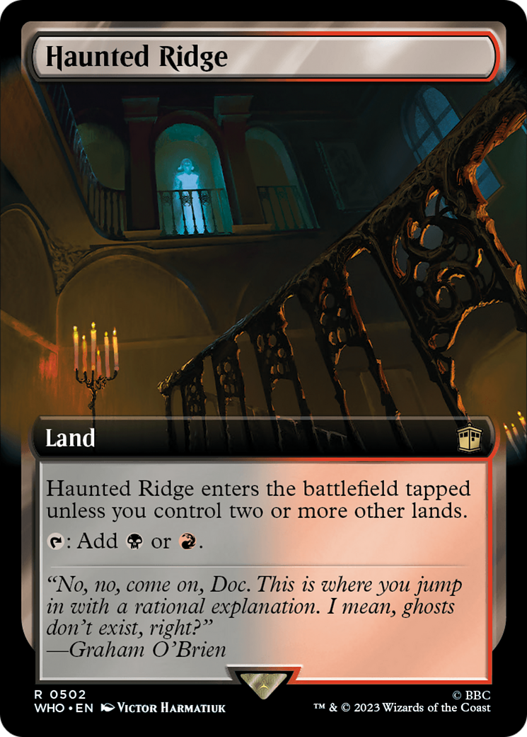 Haunted Ridge (Extended Art) (WHO-502) - Doctor Who - Magic The Gathering