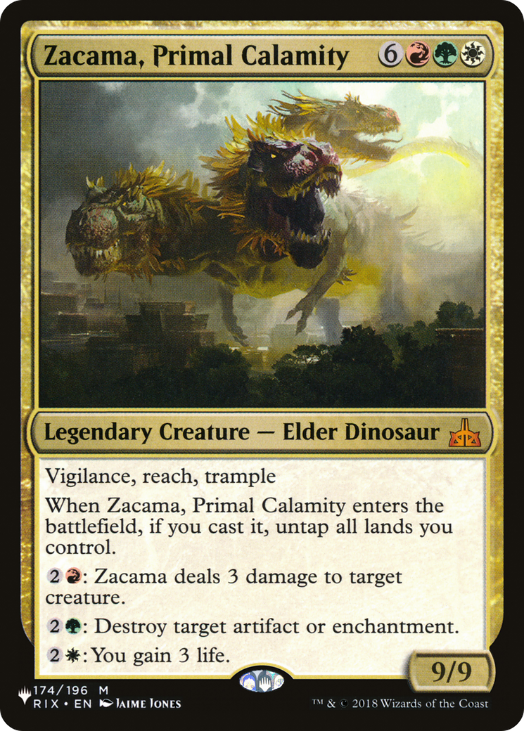 Zacama, Primal Calamity (LIST-RIX-174) - The List - Magic The Gathering