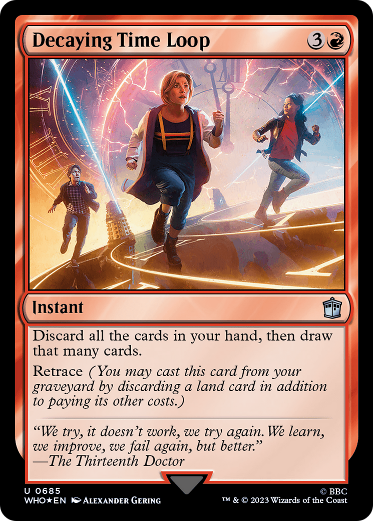 FOIL Decaying Time Loop (Surge Foil) (WHO-685) - Doctor Who - Magic The Gathering