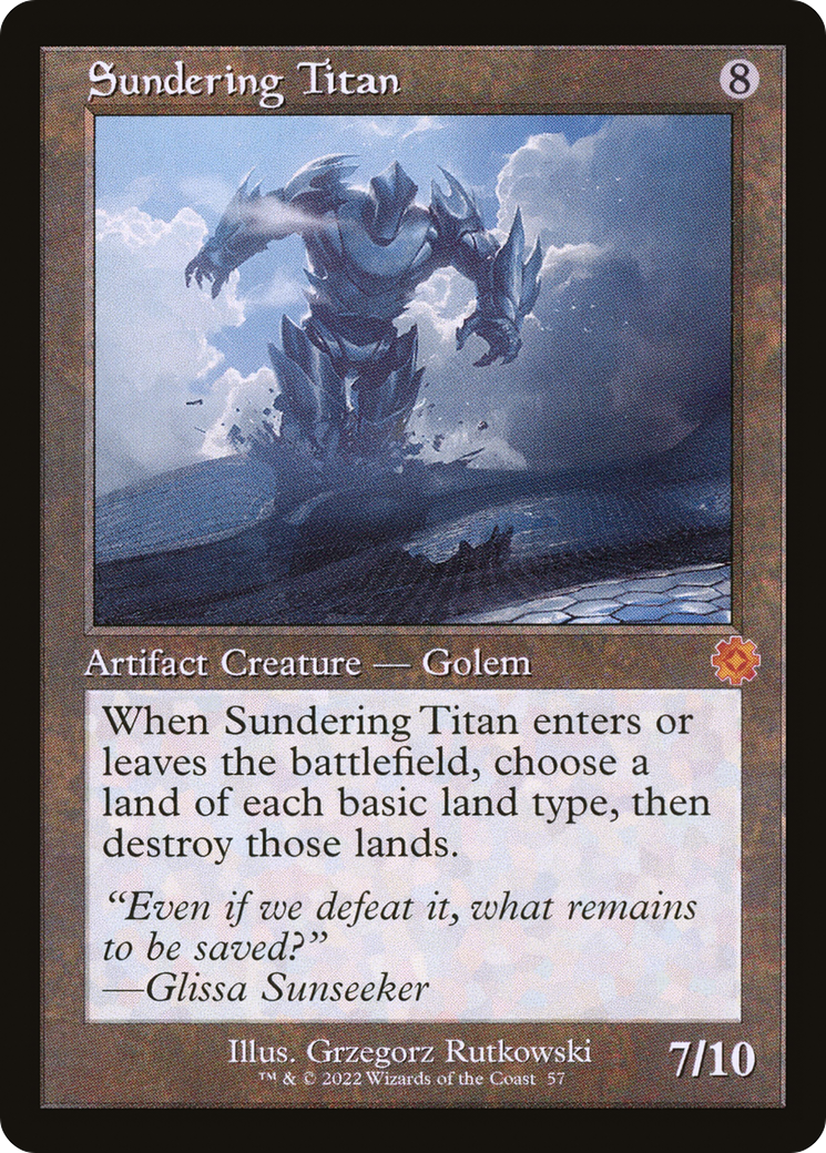 FOIL Sundering Titan (BRR-057) - The Brothers' War Retro Artifacts - Magic The Gathering