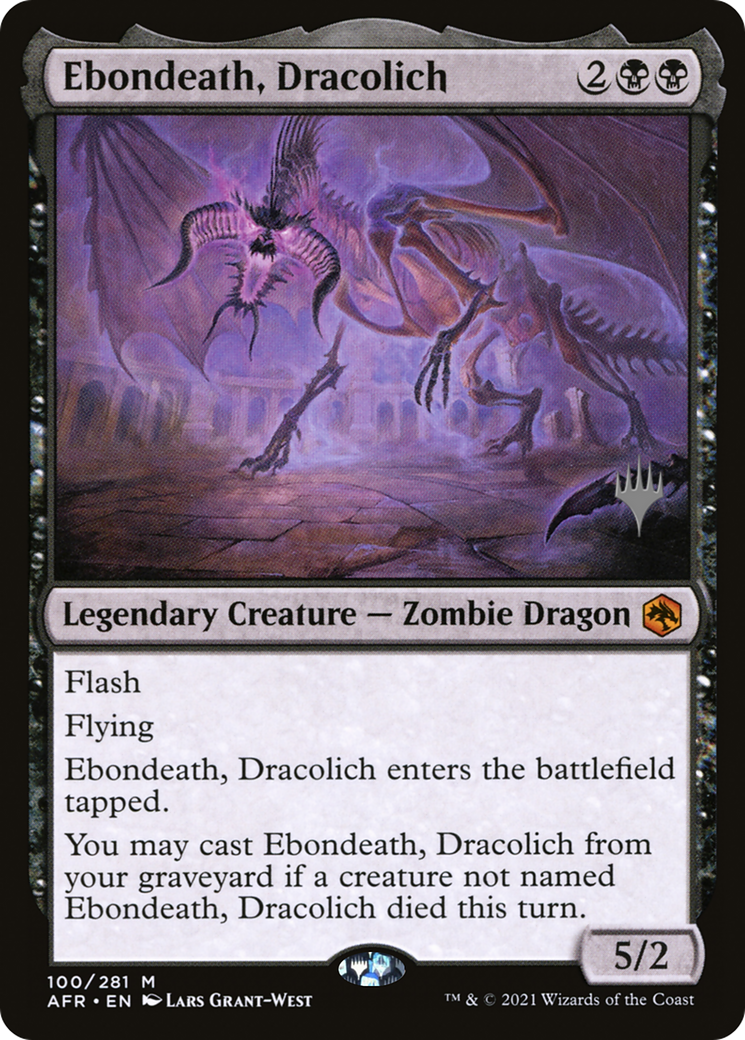FOIL Ebondeath, Dracolich (PPAFR-100P) - Adventures in the Forgotten Realms Promos - Magic The Gathering