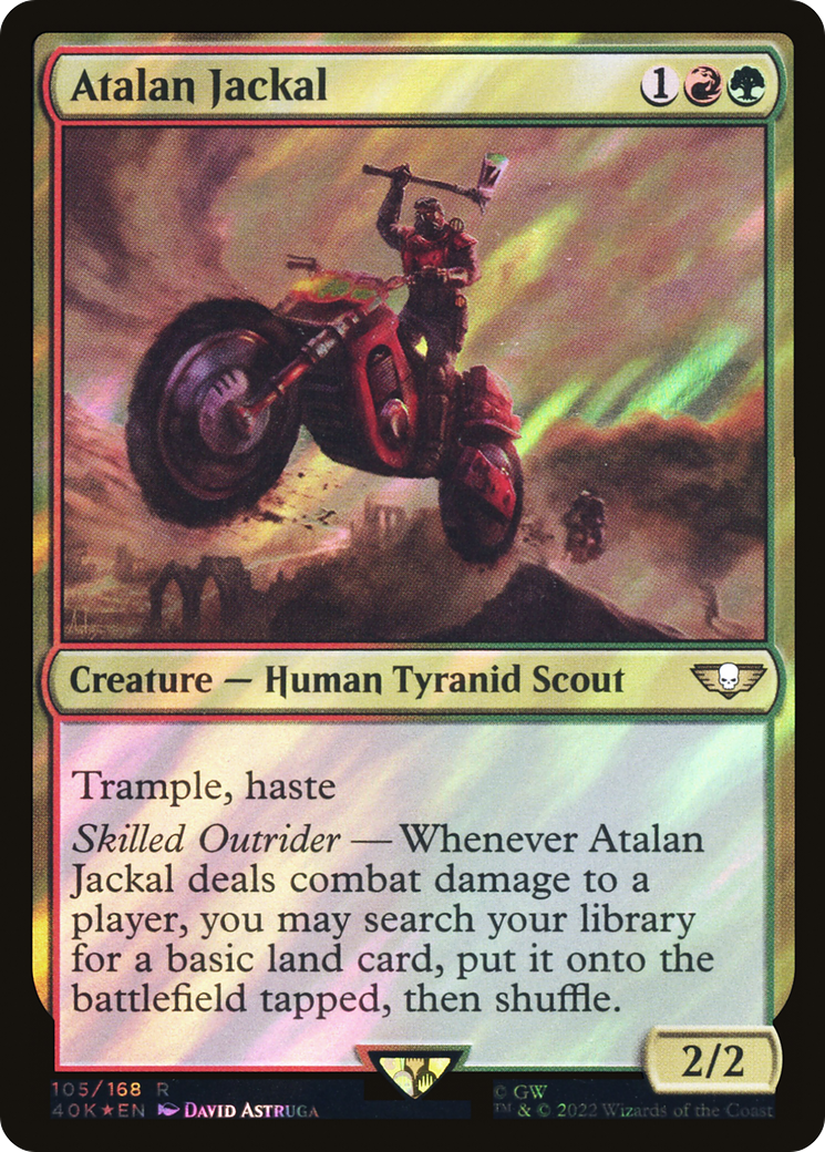 FOIL Atalan Jackal (Surge Foil) (40K-105) - Warhammer 40,000 Commander - Magic The Gathering