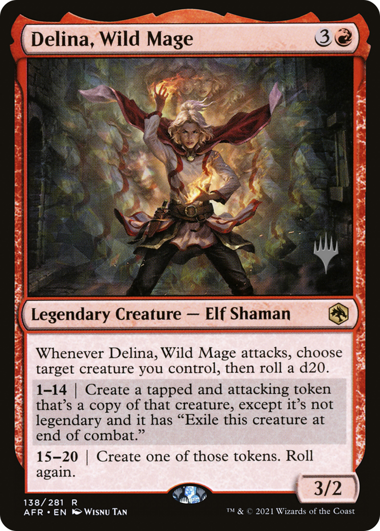 FOIL Delina, Wild Mage (PPAFR-138P) - Adventures in the Forgotten Realms Promos - Magic The Gathering