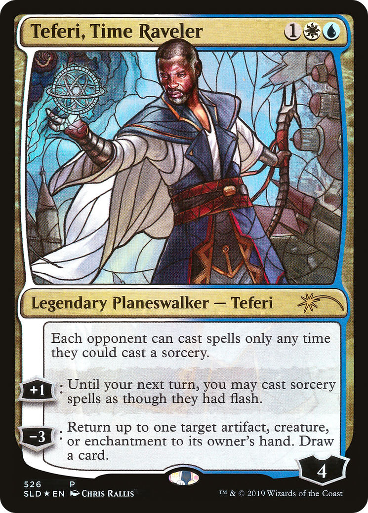 FOIL Teferi, Time Raveler (Stained Glass) (SLD-526) - Secret Lair Drop - Magic The Gathering