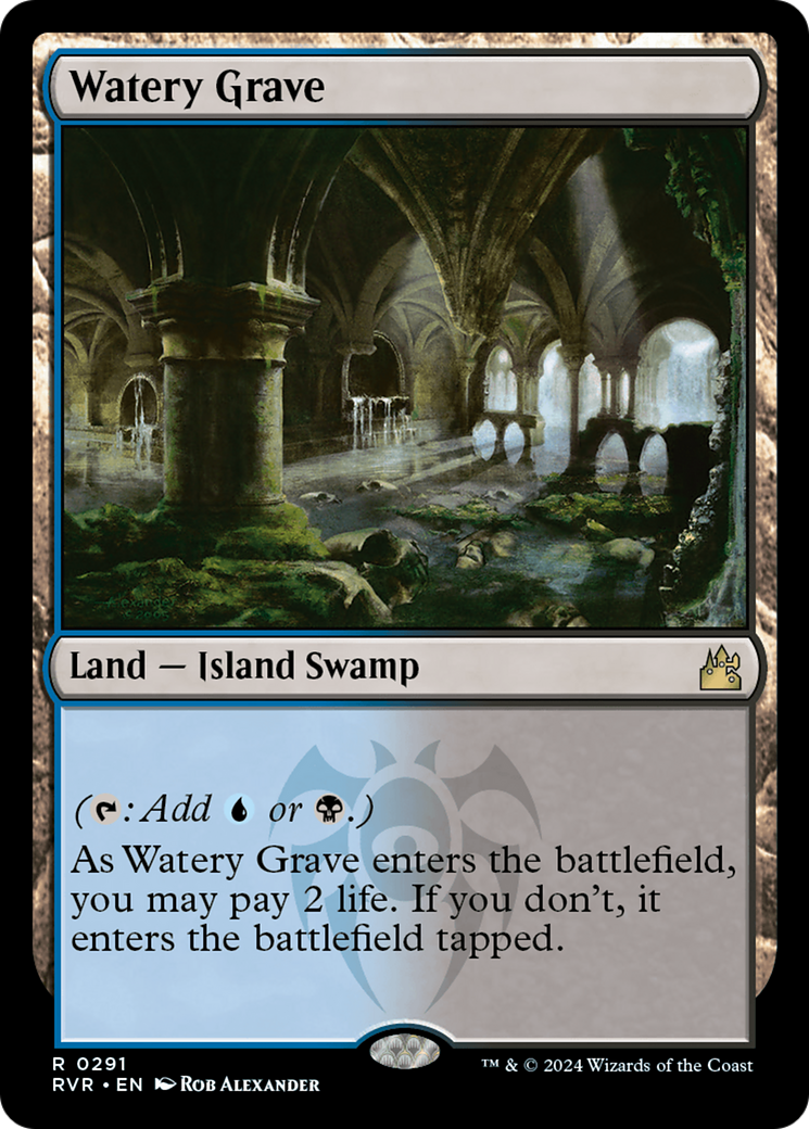 FOIL Watery Grave (RVR-291) - Ravnica Remastered - Magic The Gathering