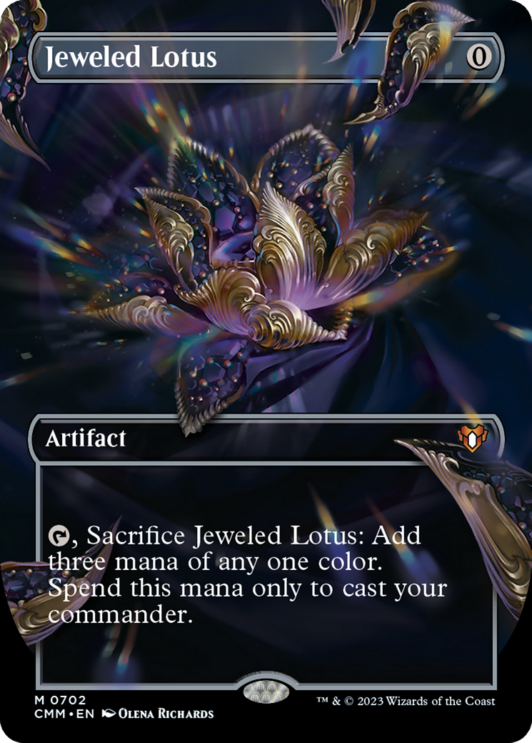 FOIL Jeweled Lotus (Borderless) (CMM-702) - Commander Masters - Magic The Gathering