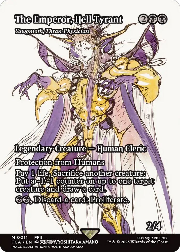 FOIL The Emperor, Hell Tyrant - Yawgmoth, Thran Physician (Showcase) (FCA-011) - FINAL FANTASY: Through the Ages - Magic The Gathering