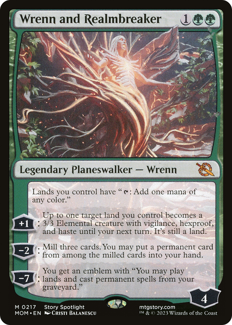 FOIL Wrenn and Realmbreaker (MOM-217) - March of the Machine - Magic The Gathering