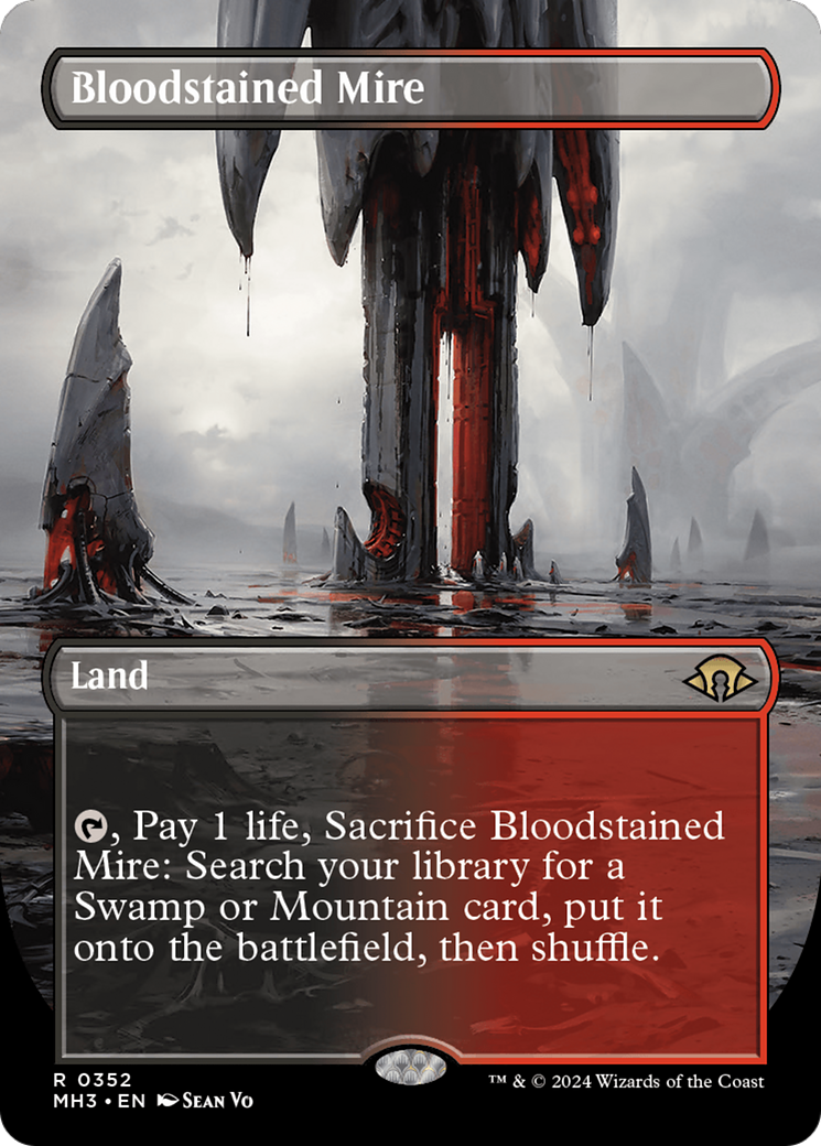 Bloodstained Mire (Borderless) (MH3-352) - Modern Horizons 3 - Magic The Gathering