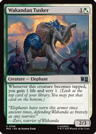 Wakandan Tusker (MSC-748) - Commander: Marvel Super Heroes - Magic The Gathering