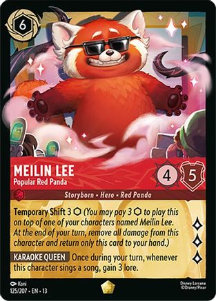 Meilin Lee - Popular Red Panda (125/204) - Attack of the Vine COLD FOIL