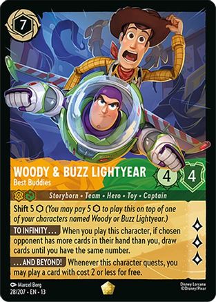 Woody & Buzz Lightyear - Best Buddies (28/204) - Attack of the Vine COLD FOIL