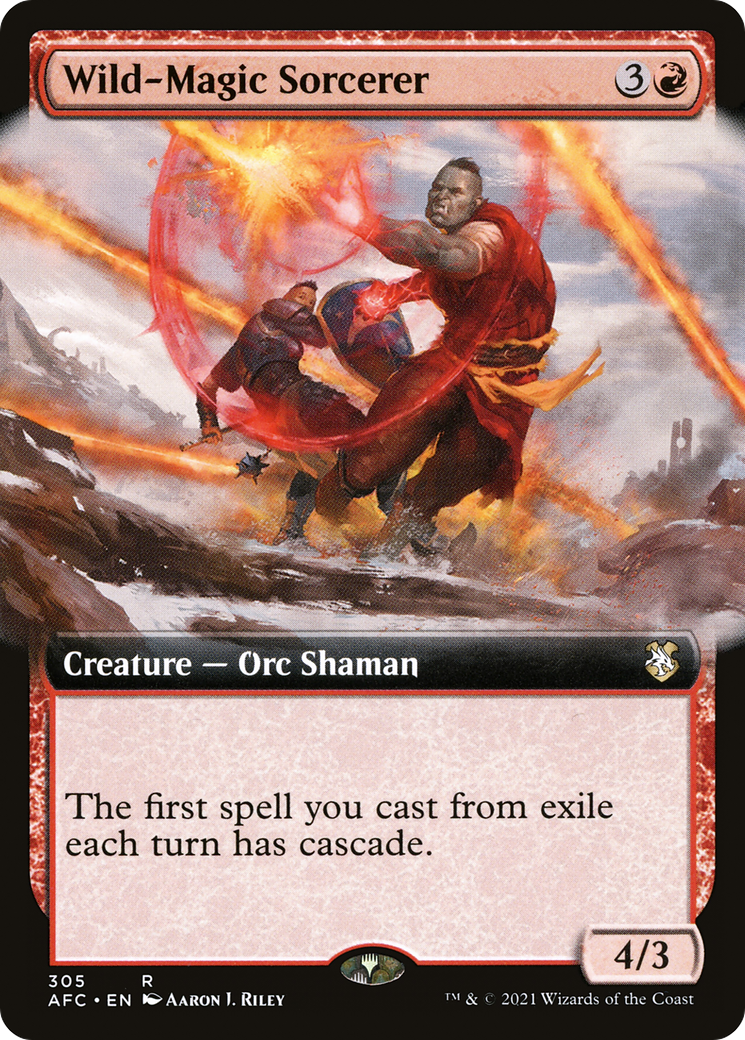 Wild-Magic Sorcerer (Extended Art) (AFC-305) - Forgotten Realms Commander - Magic The Gathering