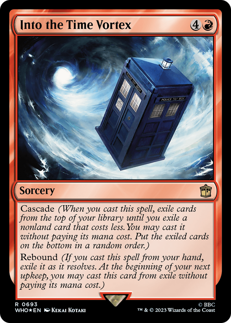 FOIL Into the Time Vortex (Surge Foil) (WHO-693) - Doctor Who - Magic The Gathering