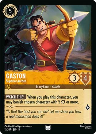 Gaston - Superior Archer (15/204) - Attack of the Vine COLD FOIL