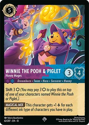 Winnie the Pooh & Piglet - Hunny Mages (62/204) - Attack of the Vine COLD FOIL