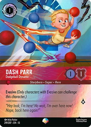 Dash Parr - Dodgeball Dynamo (Epic) (219/204) - Attack of the Vine HOLOFOIL