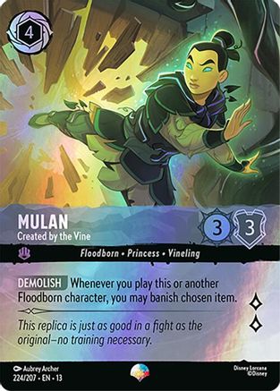 Mulan - Created by the Vine (Epic) (224/204) - Attack of the Vine HOLOFOIL