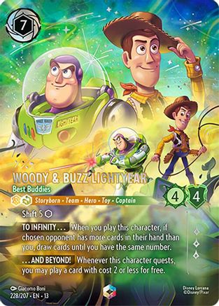 Woody & Buzz Lightyear - Best Buddies (Enchanted) (228/204) - Attack of the Vine HOLOFOIL