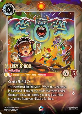 Sulley & Boo - Scare Buddies (Enchanted) (229/204) - Attack of the Vine HOLOFOIL