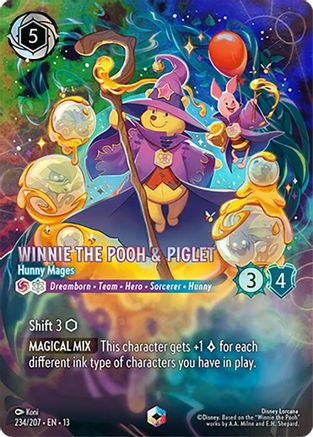 Winnie the Pooh & Piglet - Hunny Mages (Enchanted) (234/204) - Attack of the Vine HOLOFOIL
