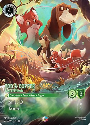 Tod & Copper - Best of Friends (Enchanted) (236/204) - Attack of the Vine HOLOFOIL