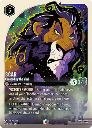 Scar - Created by the Vine (Enchanted) (243/204) - Attack of the Vine HOLOFOIL