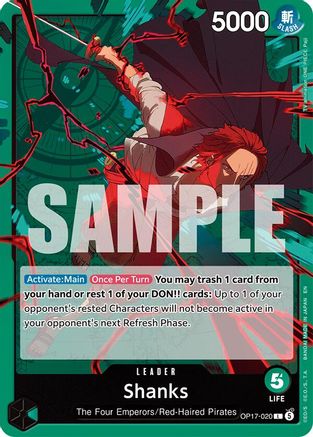Shanks (020) (OP17-020) - The World's Strongest Warriors One Piece