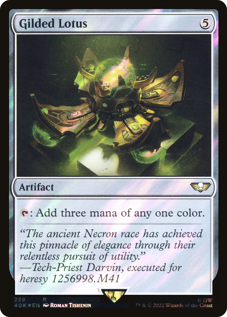 FOIL Gilded Lotus (Surge Foil) (40K-239) - Warhammer 40,000 Commander - Magic The Gathering