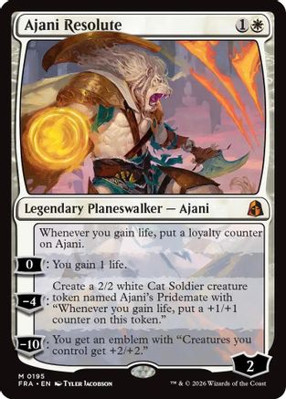 FOIL Ajani Resolute (FRA-195) - Reality Fracture - Magic The Gathering