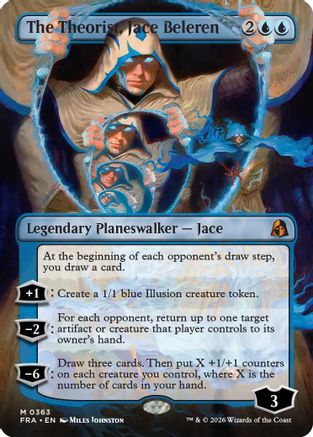 FOIL The Theorist, Jace Beleren (Borderless) (0363) (FRA-363) - Reality Fracture - Magic The Gathering