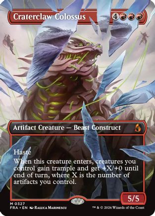 Craterclaw Colossus (Borderless) (0327) (FRA-327) - Reality Fracture - Magic The Gathering