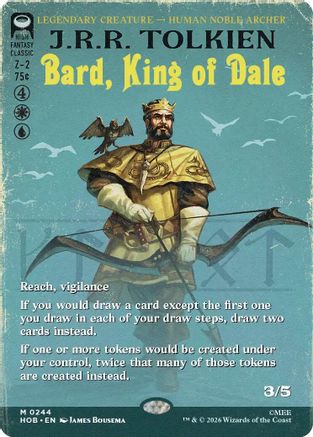 FOIL Bard, King of Dale (Borderless) (HOB-244) - The Hobbit - Magic The Gathering