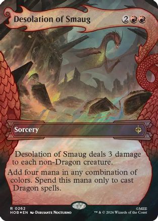 FOIL Desolation of Smaug (Showcase) (Surge Foil) (HOB-262) - The Hobbit - Magic The Gathering