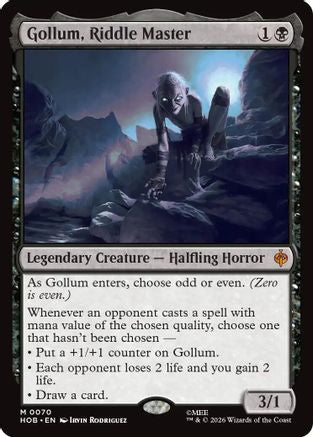 FOIL Gollum, Riddle Master (HOB-070) - The Hobbit - Magic The Gathering