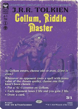 Gollum, Riddle Master (Borderless) (HOB-241) - The Hobbit - Magic The Gathering