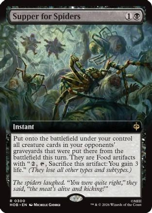 Supper for Spiders (Extended Art) (HOB-300) - The Hobbit - Magic The Gathering