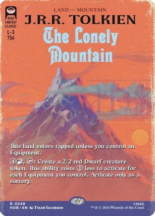 The Lonely Mountain (Borderless) (HOB-248) - The Hobbit - Magic The Gathering