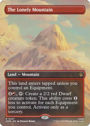 The Lonely Mountain (Borderless) (0207) (HOB-207) - The Hobbit - Magic The Gathering