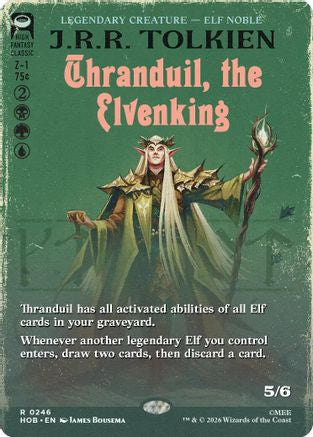 FOIL Thranduil, the Elvenking (Borderless) (HOB-246) - The Hobbit - Magic The Gathering