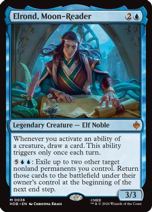 FOIL Elrond, Moon-Reader (HOB-036) - The Hobbit - Magic The Gathering