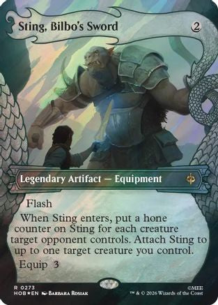 FOIL Sting, Bilbo's Sword (Showcase) (Surge Foil) (HOB-273) - The Hobbit - Magic The Gathering