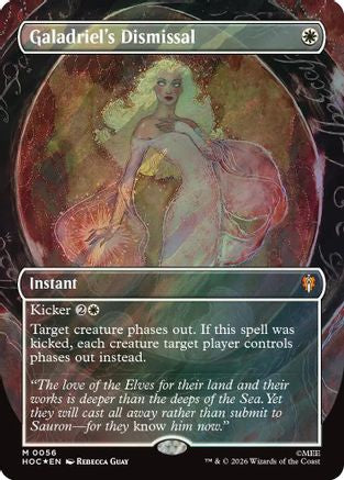 FOIL Galadriel's Dismissal (Borderless) (Surge Foil) (HOC-056) - The Hobbit: Eternal-Legal - Magic The Gathering