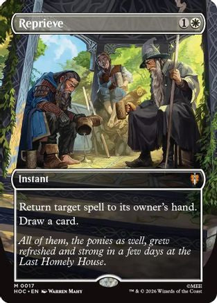 Reprieve (Borderless) (HOC-017) - The Hobbit: Eternal-Legal - Magic The Gathering