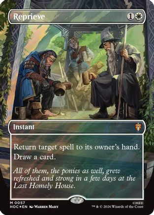 FOIL Reprieve (Borderless) (Surge Foil) (HOC-057) - The Hobbit: Eternal-Legal - Magic The Gathering