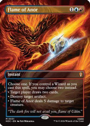 FOIL Flame of Anor (Borderless) (HOC-031) - The Hobbit: Eternal-Legal - Magic The Gathering