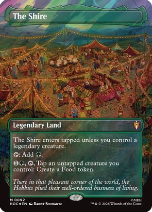 FOIL The Shire (Borderless) (Surge Foil) (HOC-092) - The Hobbit: Eternal-Legal - Magic The Gathering