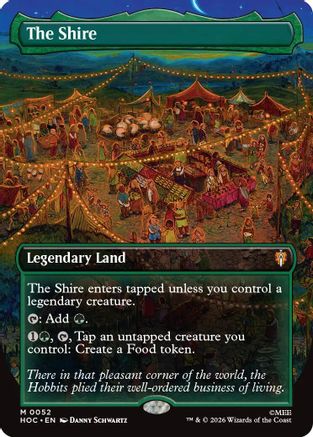 FOIL The Shire (Borderless) (HOC-052) - The Hobbit: Eternal-Legal - Magic The Gathering